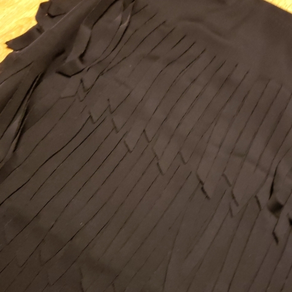Cache knit fringe black mini skirt sz 4 - Picture 2 of 3